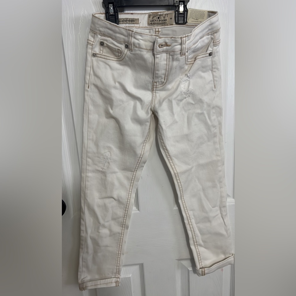 Lucky Brand girls size 8 cropped jeans NWT